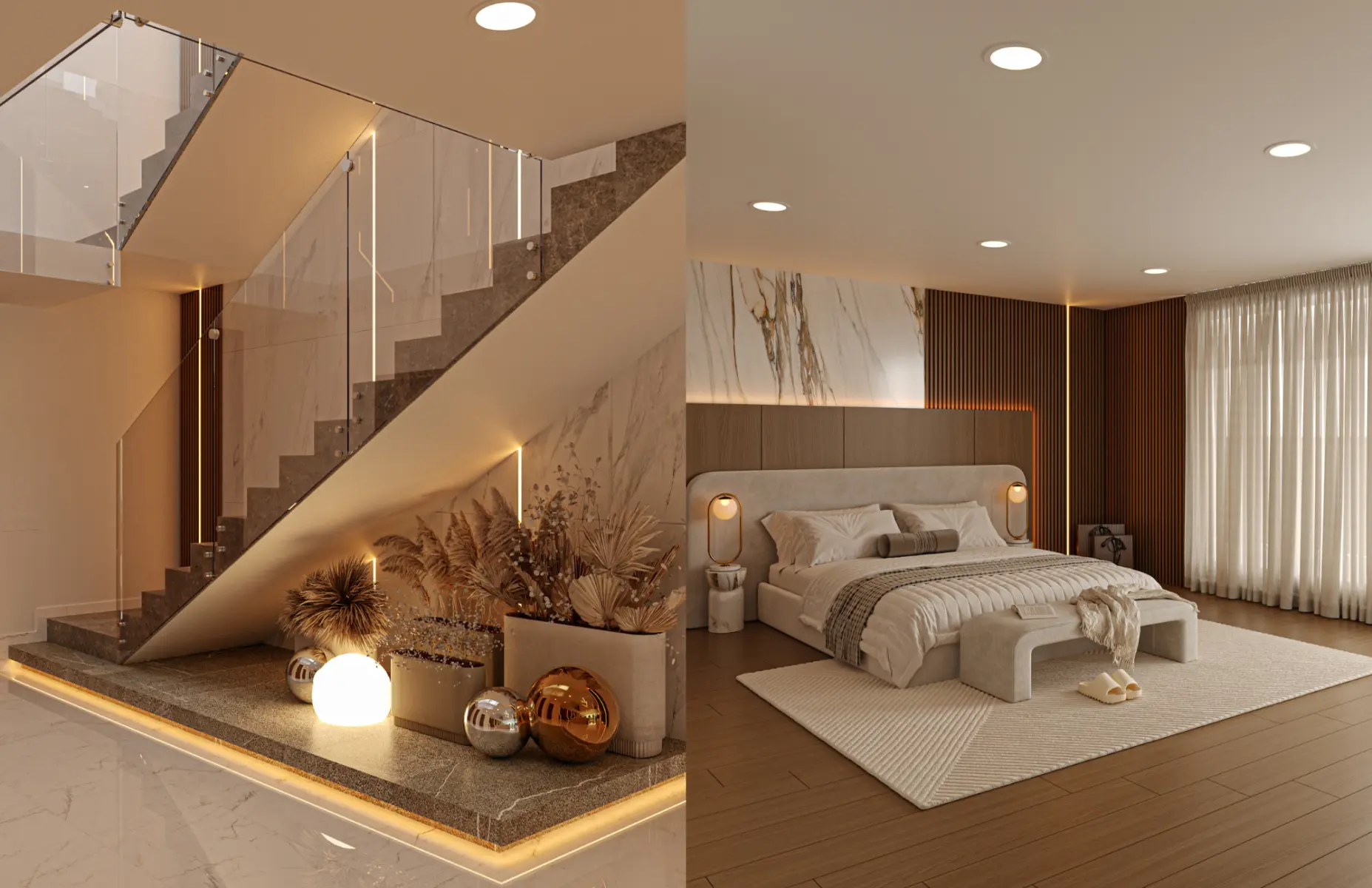Distribución arquitectónica eficiente en residencias de lujo